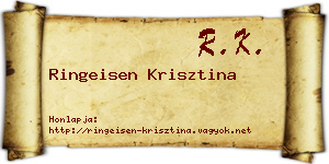 Ringeisen Krisztina névjegykártya